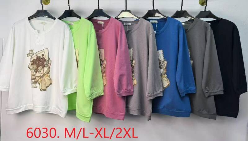 Bluzki damskie Roz M/L-XL-2XL, Mix Kolor Paczka 12 szt